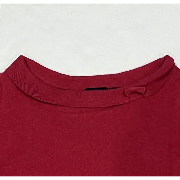 Vintage Red Torrid Angora Lambswool Blend Scoop Cowl Neck Sweater Bow Size 3 - Picture 4 of 15